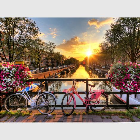 Papier peint intissé - Canal d'Amsterdam - 360x270 cm (1/2)