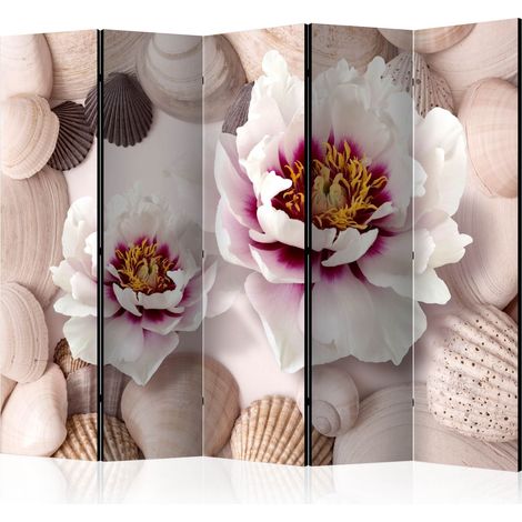 Paravento - Flowers and Shells II [Room Dividers] - 225x172 (1/4)