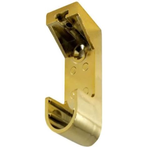 2 PEZZI - SUPPORTO TUBI OVALI IN PLASTICA CROMATA 30x15MM - PER ARMADI - CON VITI