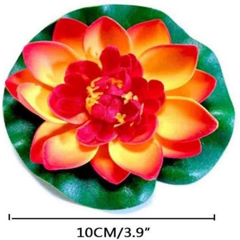 8PCS Artificielle Nénuphar Flottant Lotus, Mousse Flottante Plantes, pour Mariage Jardin Aquarium Décor pour Piscine Lanternes (1/4)