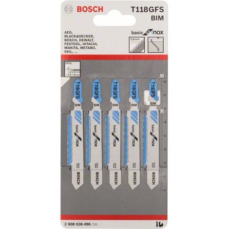 Bosch PRO T118GFS Stichsägeblatt,83mm,5St - 2608636496