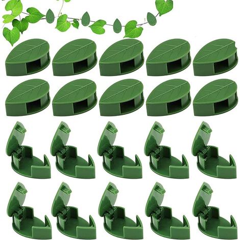 Kletterpflanzenclips, 50 Stück pro Packung. Diese wiederverwendbaren, unsichtbaren, selbstklebenden Acrylclips eignen sich perfekt zum Fixieren der Stängel von Gartenpflanzen.