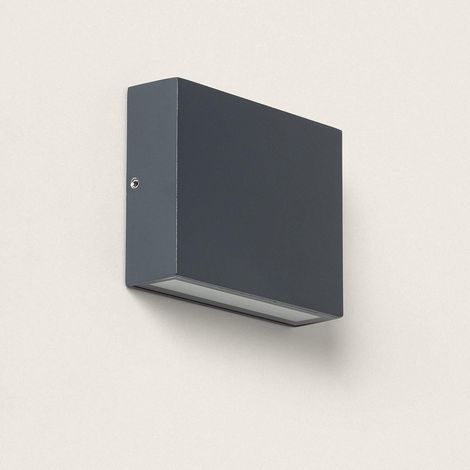 Applique da Parete per Esterno LED 7W Alluminio Illuminazione Doppia Luce CCT Selezionabile Brooky S Antracite
