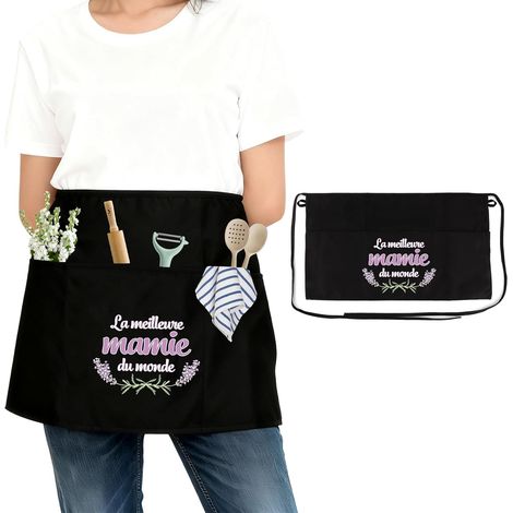 Cadeau Mamie Personnalisé Cadeau Fete des Grand Mere,Cadeaux Fete des Mamies Grand Parent Fête des Mère Noel 60 70 Ans Anniversaire Saint Valentin Pour Mamie Tablier Cuisine Femme Jardin (1/5)