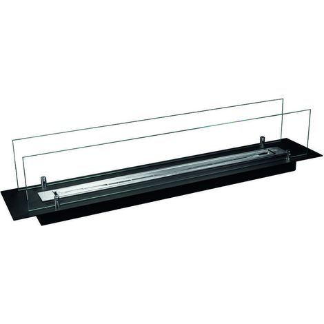 Dmora - Brenner Dsase, Kochfeld, Heizelement, Verbrenner, Made in Italy, 99x19 h21 cm, Schwarz und Silber