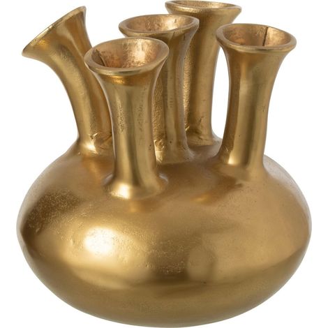 Vase tulipe en aluminium doré - doré (1/2)