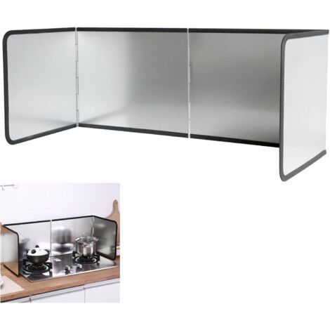 BUNTHAUS 1 pièce(76x29x30cm)Plaque Anti Projection Cuisine, 4 Côtés Anti Eclaboussure Cuisine Pliable Protection D'Écran Anti Éclaboussures, Facile À Nettoyer Kitchen Gadgets pour Cuisson, Rôtir, Évie (1/5)