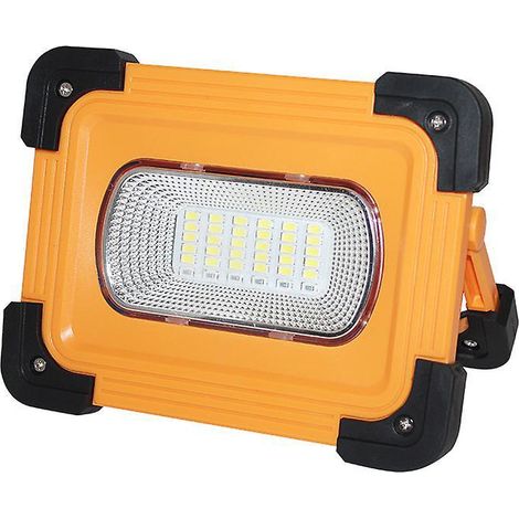 Lampe de travail LED portable rechargeable solaire 80 W - Étanche, 4 modes, USB, batterie 11 000 mAh (1/5)