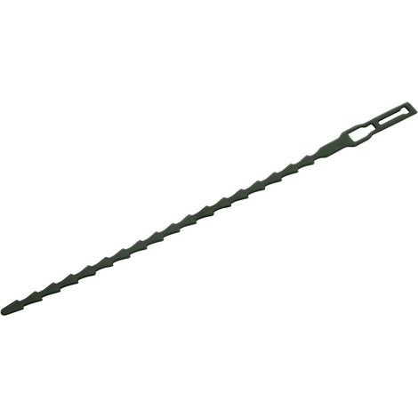 Ataduras reutilizables y ajustables, color verde, 17 cm, blíster 40 uds