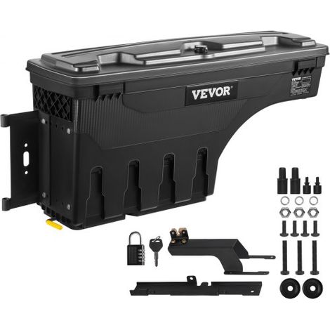 Lkw-Ladeflächen-Aufbewahrungsbox, Abschließbarer Koffer, 25 L ABS-Radkasten-Werkzeugkasten, Wasserdicht & Langlebig, Kompatibel mit Ford F-150 2015–2021, Fahrerseite (links) (1/5)