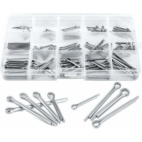 Goupille fendue, 150 pièces, acier inoxydable 304, assortiment de goupilles de verrouillage pour petites réparations mécaniques, 15 tailles différentes