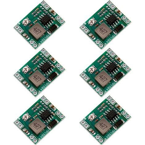 Convertitori DC-DC regolabili a 6 pezzi, modulo di riduzione di tensione da 4,5-28 V a 0,8-20 V, modulo regolatore di tensione per alimentatori elettronici da 24 V a 12 V, 9 V, 5 V, 3 V. (1/5)