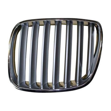 Grille de calandre avant gauche chromée et titane foncée BMW X3 1 E83 phase 2 2006-2010