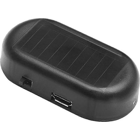Lampe antivol solaire multifonctionnelle pour voiture, gyrophare analogique clignotant, alarme LED avec capteur de mouvement, lumière rouge (1/5)