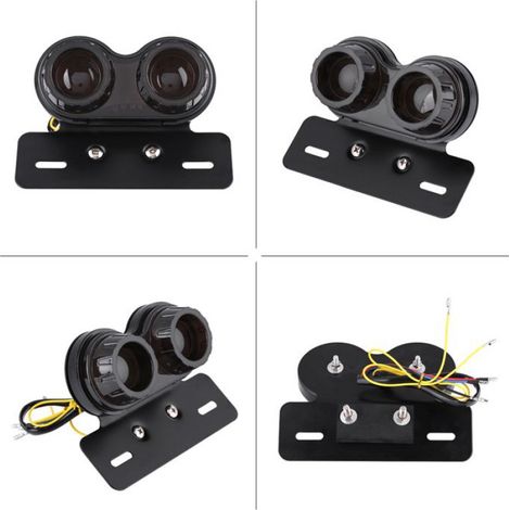 Feu Arrière Moto - LED 39 Pièces - Stop Clignotant Intégré - Étanche ABS Fumé - 12 V - Pour VTT Quad Dirt Bike Moto Route (1/5)
