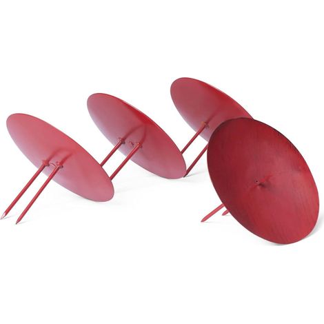 Ensemble de 4 supports à bougies, épingles effet rouille