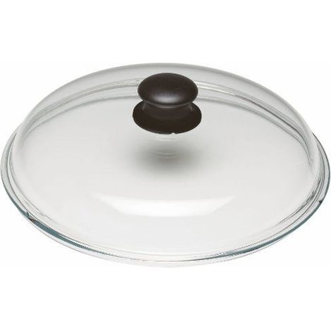 Couvercle en verre roesle transparent 20 cm plastique noir