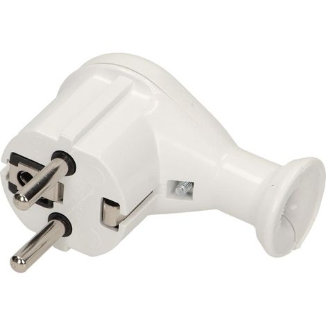 Uni-Schuko-Winkelstecker, abnehmbar, 230 V, 16 A, weiß (1/3)