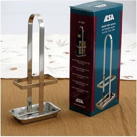 Stand per olio e aceto per bottiglie quadrate cl 25