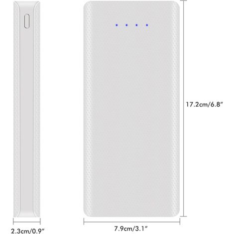 Externes Akkufach (5 V, 2 A) mit 2 USB-Anschlüssen, zum Selbstaufbau, für 8 x 18650-Akkus. Kunststoffgehäuse mit Ladeanzeige. (1/5)