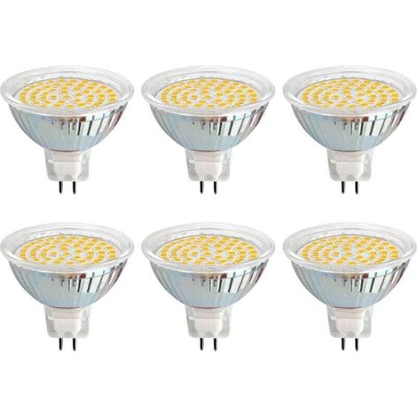 Lampada LED GU5.3, 12 V, 3 W, bianco caldo (3000 K), Ø 50 mm, equivalente a GU5.3 30 W, 500 lm, AC/DC 12 V MR16, faretto LED da incasso GU5.3 per giardino/ingresso/terrazzo, non dimmerabile, confezion