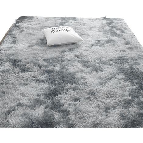 Tapis Salon Shaggy - 120 x 160 cm - Fibre Polypropylène - Antidérapant - Gris Clair (1/5)