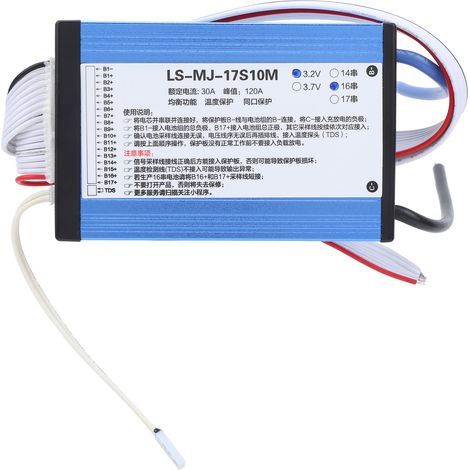 Universelle 3,2V 30A 14S-16S Lithium-Batterieschutzplatine mit BMS18650-Balancer (Mehrere) (1/5)