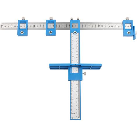 Localizzatore di punzoni – guida per trapano – mobiletto in legno – maniglia per cassetto – precisione 1 mm – scala verticale – righello – clip rapida