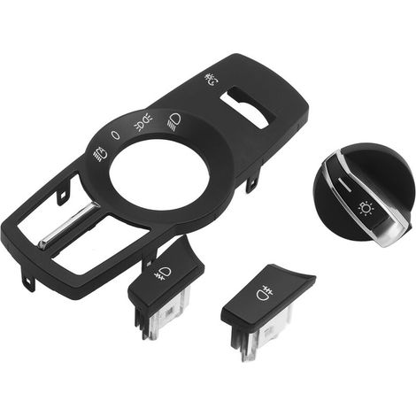 Manopola rotante per interruttore fari, pannello di controllo fari, accessori interni per BMW Serie 5, 6, 7, X3 e X4, nero opaco (1/5)