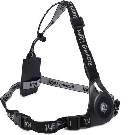 Leichte LED-Brustlampe, USB-aufladbar, mit Befestigungsschlaufe für das Handgelenk, für Nacht und beim Laufen. (1/5)