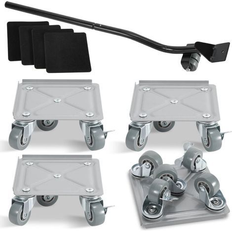 plateau Roulant 4pcs Lève-meubles acier Charge max 500 kg Planche à roulettes Transporteur de meubles pour tous les sols Aide au transport (1/5)