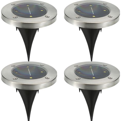 Luminaire Solaire Encastré - Étanche IP65 - Pour Allée Jardin Terrasse - 4 Pièces (1/5)