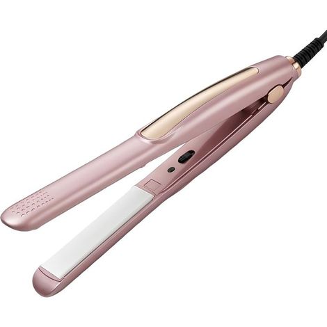 Fer à lisser et boucler - AVIZAR - 2-en-1 compact - Tourmaline céramique - Température réglable - 25W
