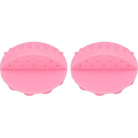 Collecteur de Cheveux à Fixation Murale 2 Pièces, Silicone Puissant, Aspiration Facile, Rose, Pour Salle de Bain (1/5)