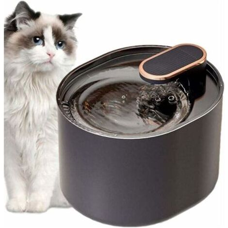 Fontaine pour chat Distributeur d'eau pour chats, paramètres débit d'eau réglables ultra silencieux et d'une filtration tertiaire (1/4)