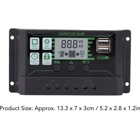 Contrôleur de Charge solaire double USB, Identification automatique, chargeur de panneau PV PWM pour l'industrie 5V 100A (1/5)