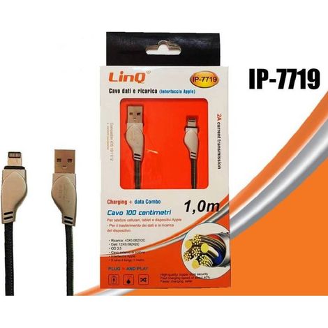 Trade Shop - 2A DATENÜBERTRAGUNGS-LADEKABEL 100CM MIT LIGHTNING-SCHNITTSTELLE IP-7719 - (1/2)