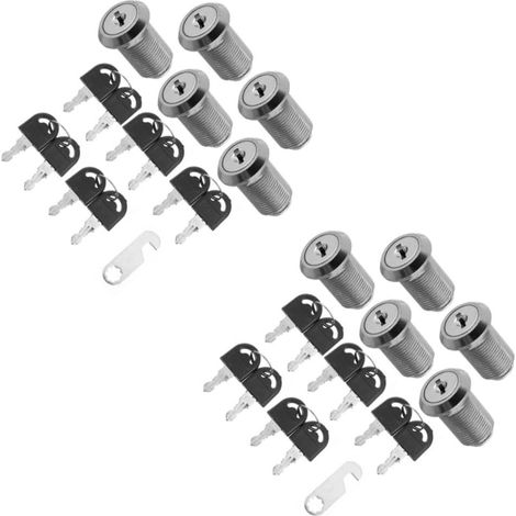 Lot de 10 verrous en alliage de zinc pour boîte aux lettres et tiroirs (1/5)