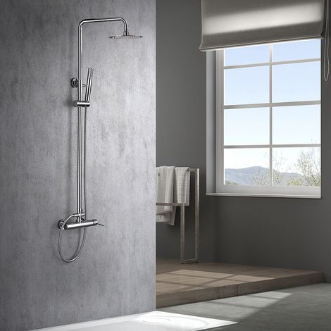 IMEX Einhebel-Waschtischarmatur aus verchromtem Messing und Zamak mit 26 mm Keramikkartusche und flexiblen 3-8-Zoll-Schläuchen – Modell Milos (1/2)