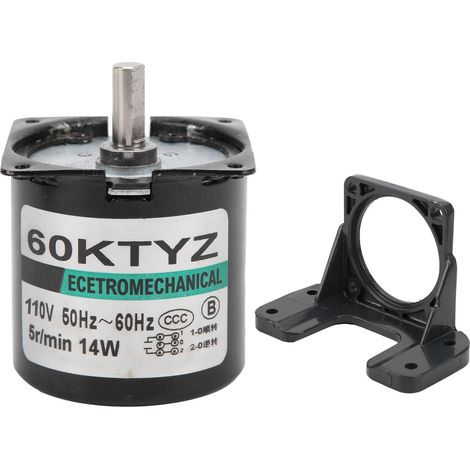 Moteur synchrone AC à engrenage métallique pour réduction de vitesse, 5 tr/min, 110V, accessoire machine (1/5)