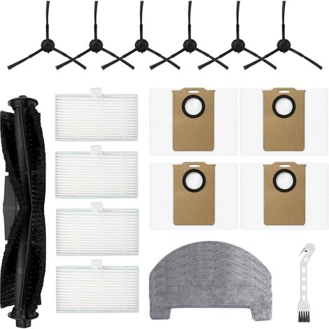 Lot de 20 accessoires pour aspirateur robot Proscenic Q8 Max Brosse Filtre Sac Lingette Pièces de rechange (20 pièces) (1/5)
