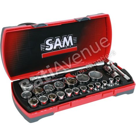 Jeu de douilles SAM 1/2 pouce Carré 23 pièces ( Prix pour 1 ) (1/2)