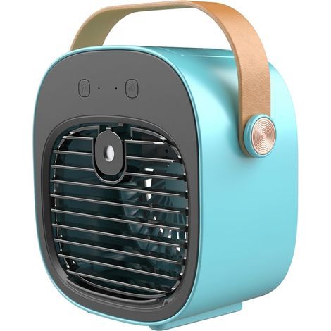 Tragbare Klimaanlage mit 3 Geschwindigkeitsstufen, Luftbefeuchter und wiederaufladbarem 4000-mAh-Ventilator (1/5)