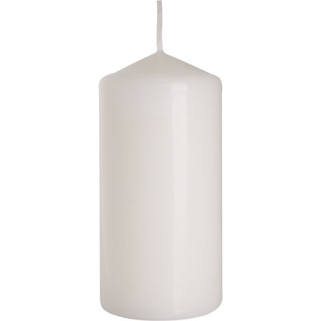 Bougie cylindrique blanche pour communion et mariage BISPOL 6x12cm (1/3)