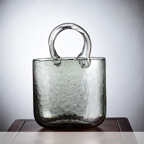 Vase en verre, panier transparent, composition florale pour salon, sac créatif, aquarium