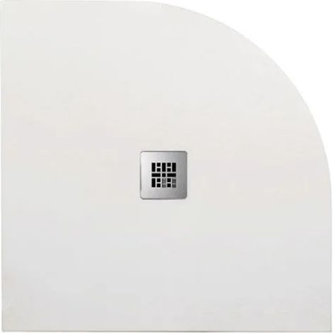 PIATTO DOCCIA SEMICIRCOLARE IN MARMORESINA BIANCO MODELLO STONE FREE H2,8 - CM 90X90  - BAR