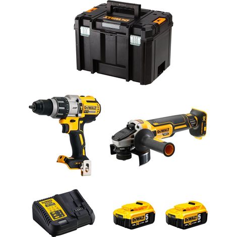 DeWALT Kit DWK221 (DCD996 + DCG405 + 2 x 5,0 Ah + DCB115 + TSTAK VI) (1/5)
