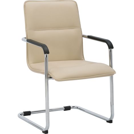 Sedia a sbalzo Seattle in similpelle crema