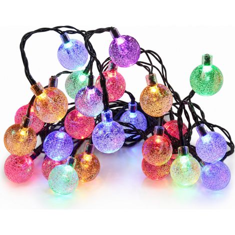 Guirlande Solaire LED Boules Multicolores, Étanche pour Extérieur et Camping, 200 LED, 8 Modes (1/5)