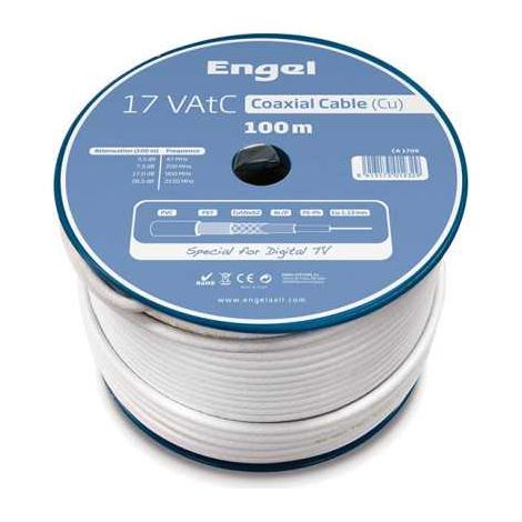 Cable Coaxial Bobina 100 m Tipo 17 VATC Blanco AXIL